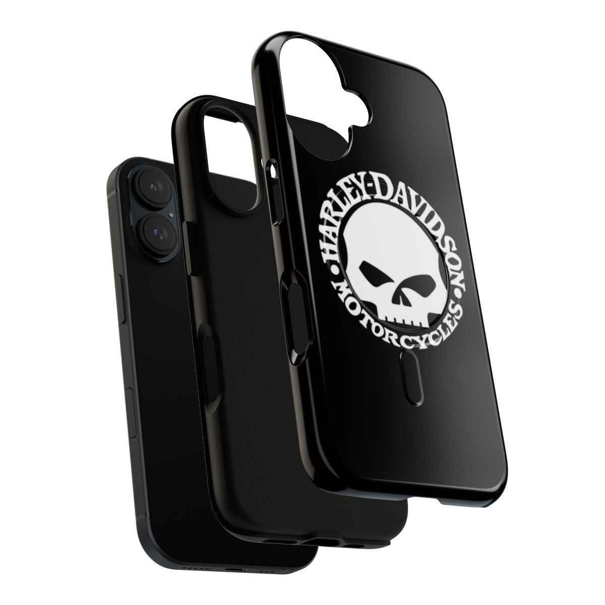 Motorcycle-themed magnetic phone case with tough, protective design - Layers