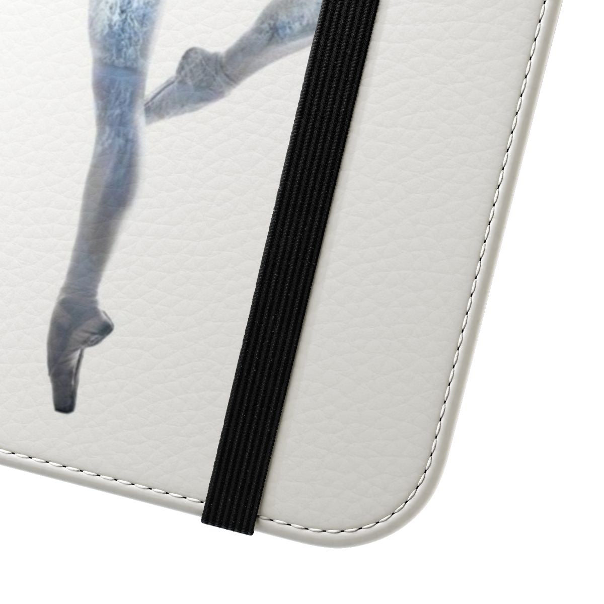 A stylish flip cover phone case featuring a dancing ballerina silhouette against a starry background, perfect for ballet and dance enthusiasts. - Close Up