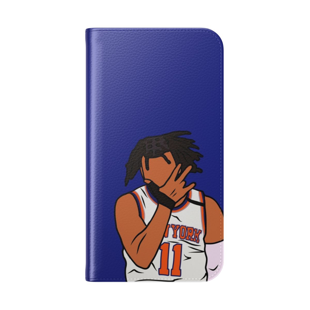 Jalen Brunson Inspired 3 Point Celebration Phone Case - Folded Back