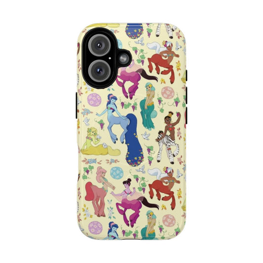 Centaurettes Magnetic Tough Case featuring a fantastical design with mythical creatures and flowers