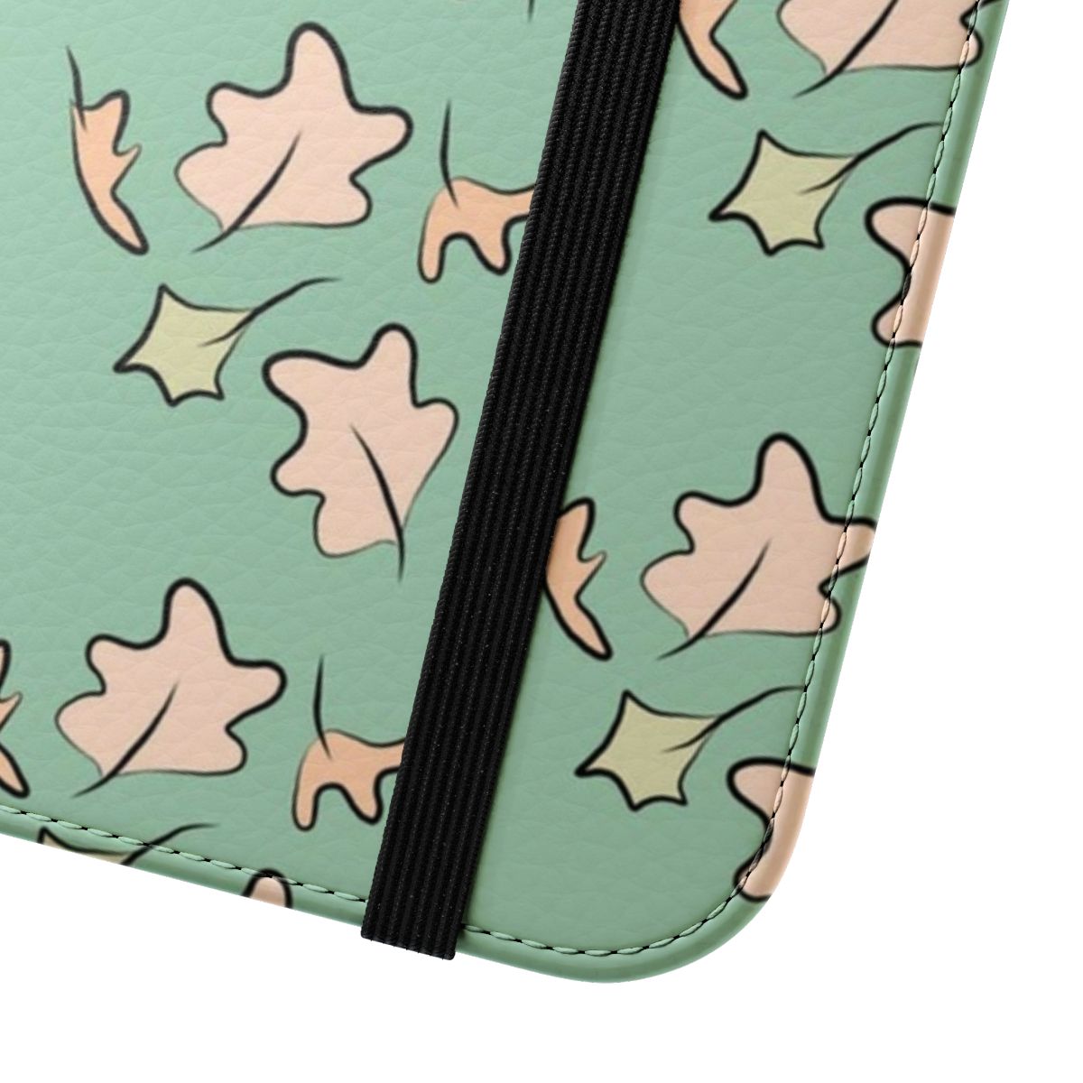 Heartstopper-inspired pastel leaves phone case - Close Up