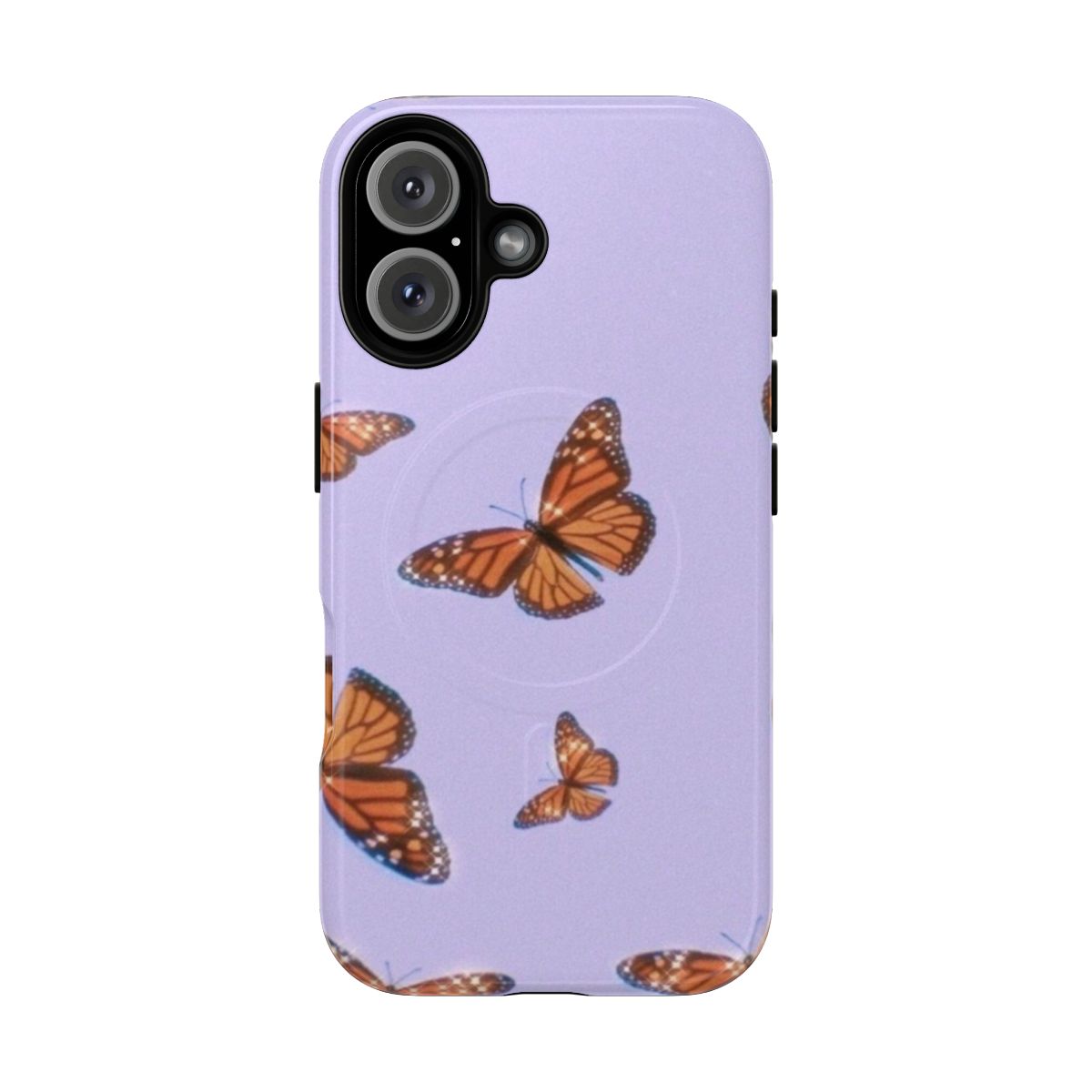 Pastel-colored butterfly pattern phone case for mobile devices