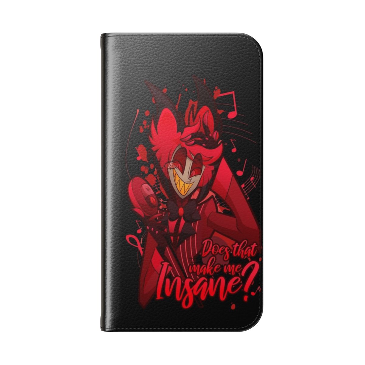 Hazbin Hotel Alastor the Radio Demon Flip Cover Phone Case - Folded Back