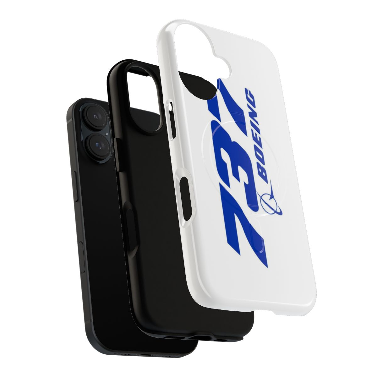 Magnetic Tough Phone Case featuring the Boeing 737 logo and silhouette - Layers