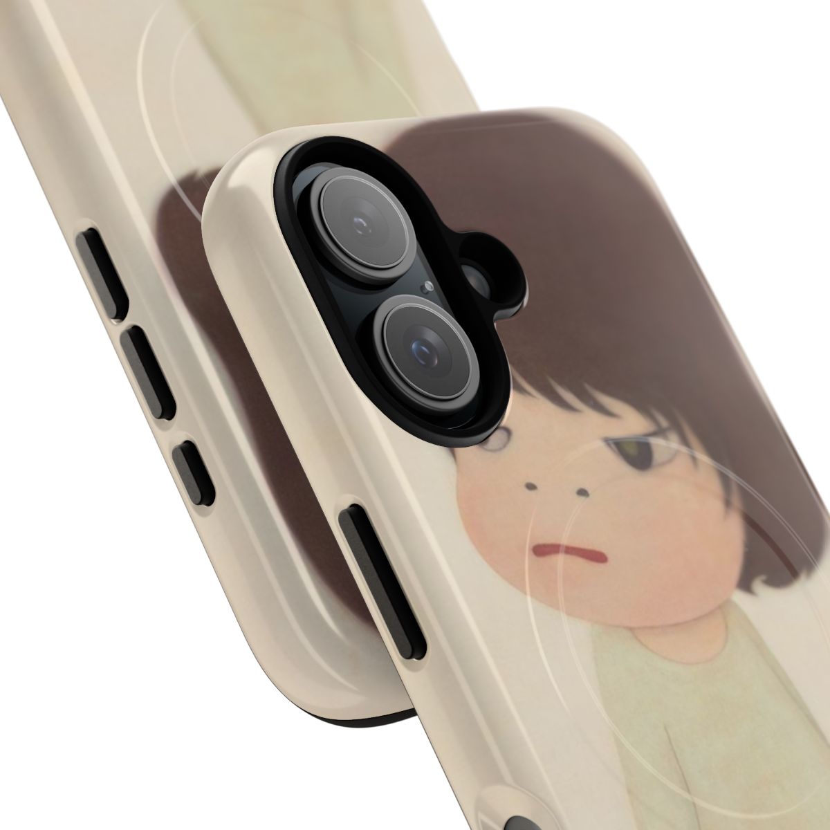 Magnetic tough phone case with artwork inspired by Japanese artist Yoshitomo Nara - Detail