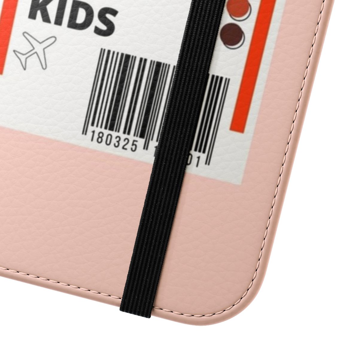 Stray Kids-inspired flip cover phone case with band graphics and designs - Close Up