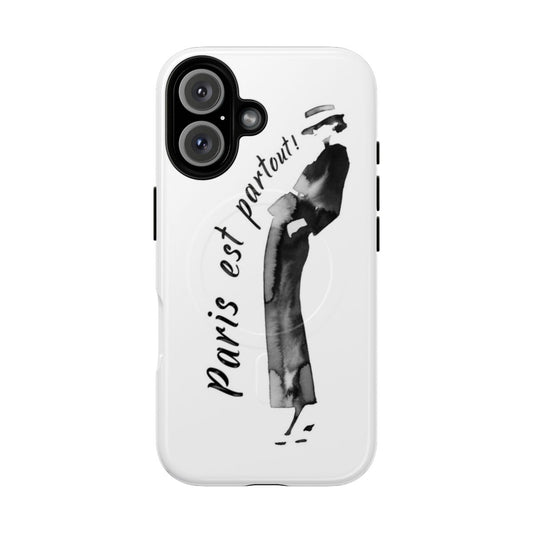 Parisian-Inspired Magnetic Tough Phone Cases with Coco Chanel Imagery