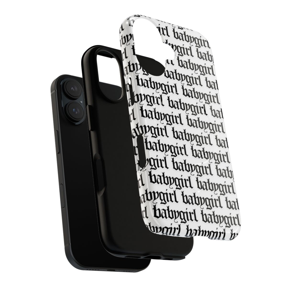 Magnetic phone case with a girly, gothic style design - Layers