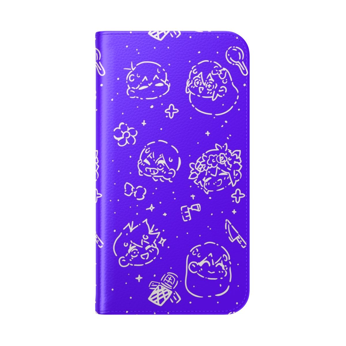 A sleek and stylish phone case featuring the aesthetic of the indie game Omori. - Folded Back