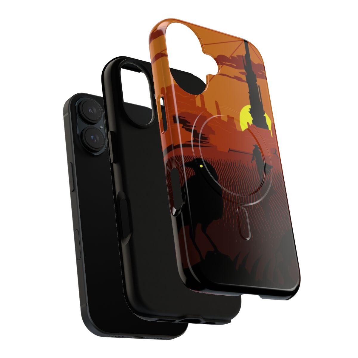 Magnetic phone case with dark fantasy artwork inspired by Stephen King's The Dark Tower series - Layers