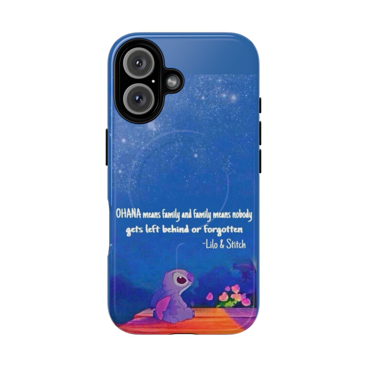 Stitch and Ohana-themed magnetic tough phone case