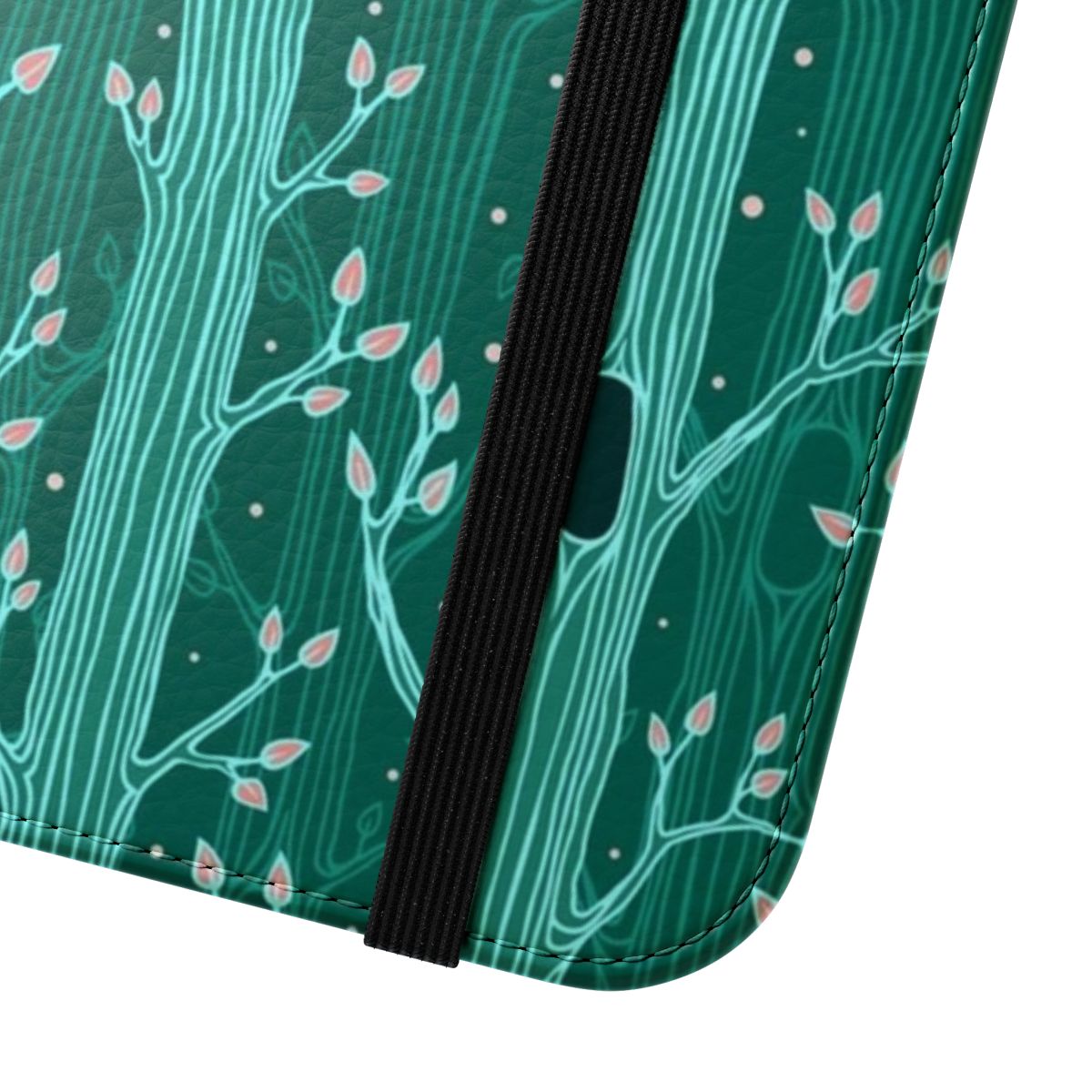 Emerald forest seamless pattern phone case with trees - Close Up