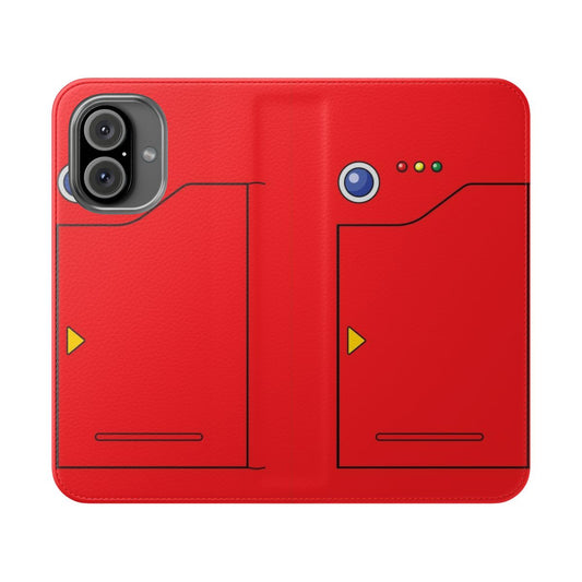 Pokedex-themed phone case with colorful Pokemon pattern