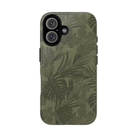 Stylish summer camo magnetic tough phone cases with floral and tropical patterns