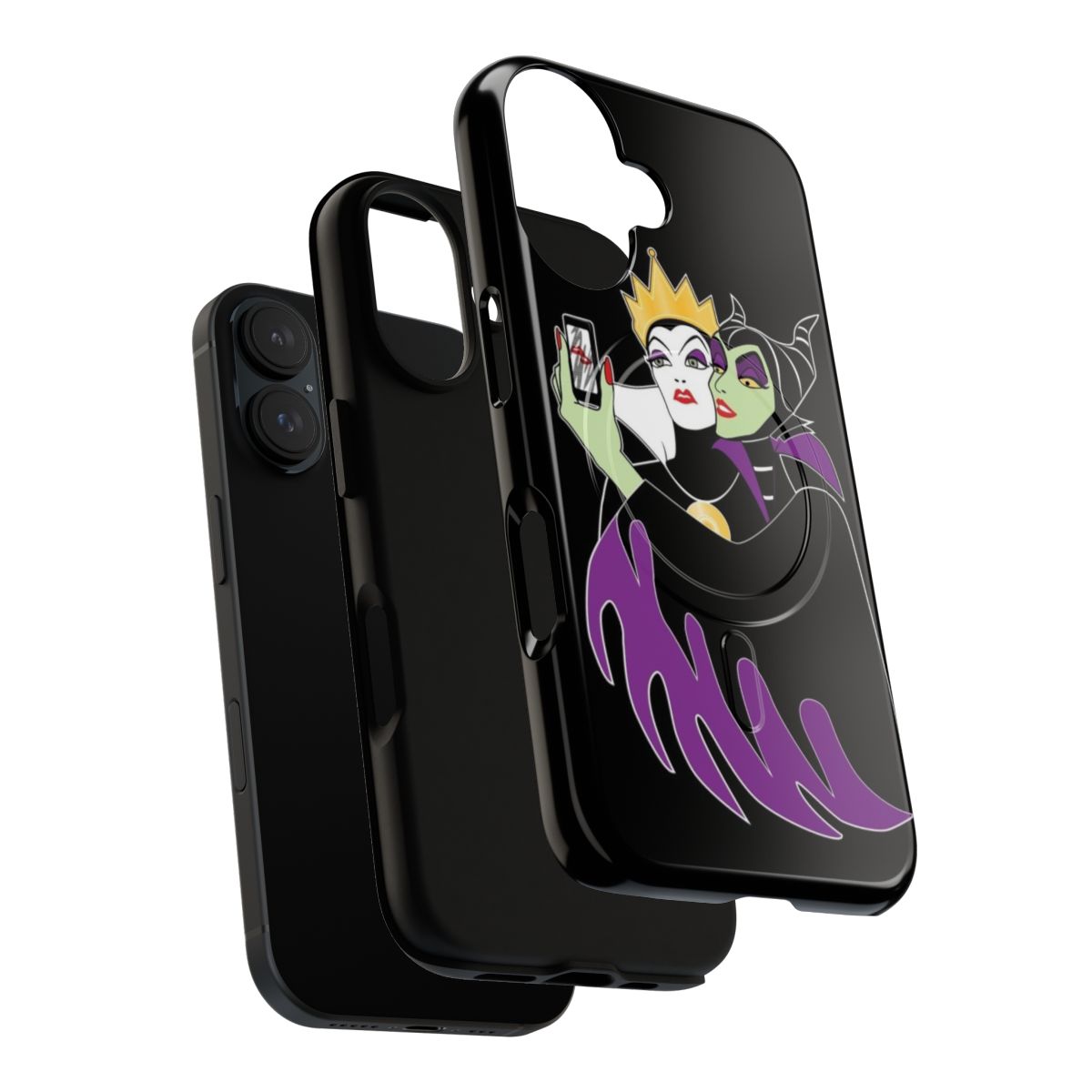 Magnetic tough phone case with a wicked selfie and parody design - Layers