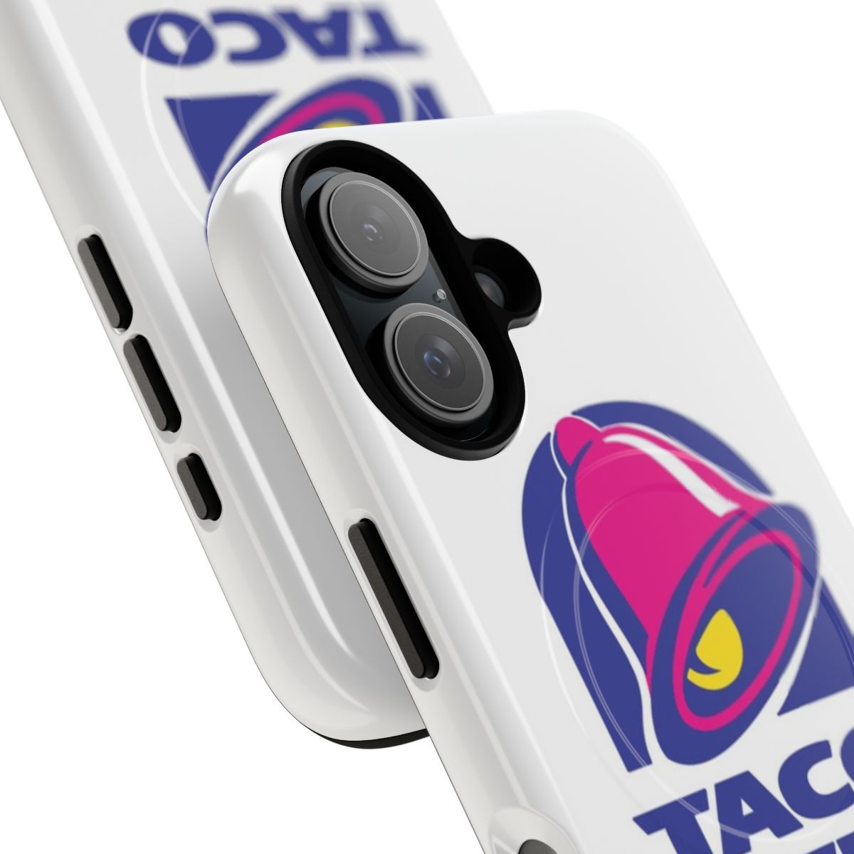 Magnetic tough phone case with taco bell design - Detail