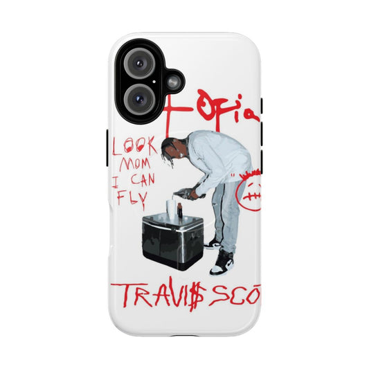 Magnetic tough phone case featuring the Utopia album artwork and Travis Scott's Cactus Jack logo.