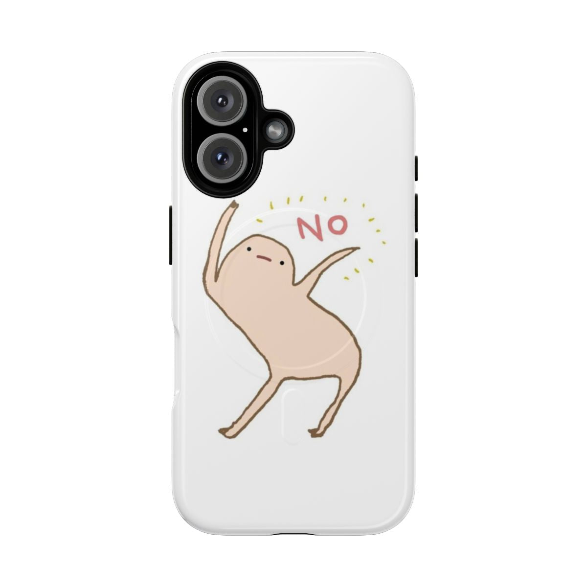 Illustrated "Honest Blob" cartoon character phone case design