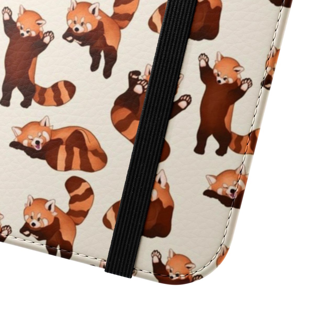 Stylish red panda pattern phone case cover - Close Up