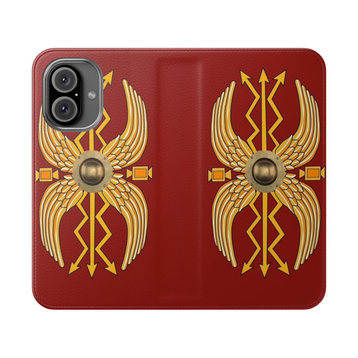 Classic red Roman shield design phone case cover