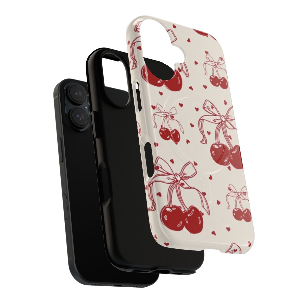 Elegant coquette-style phone case with cherry blossom design - Layers