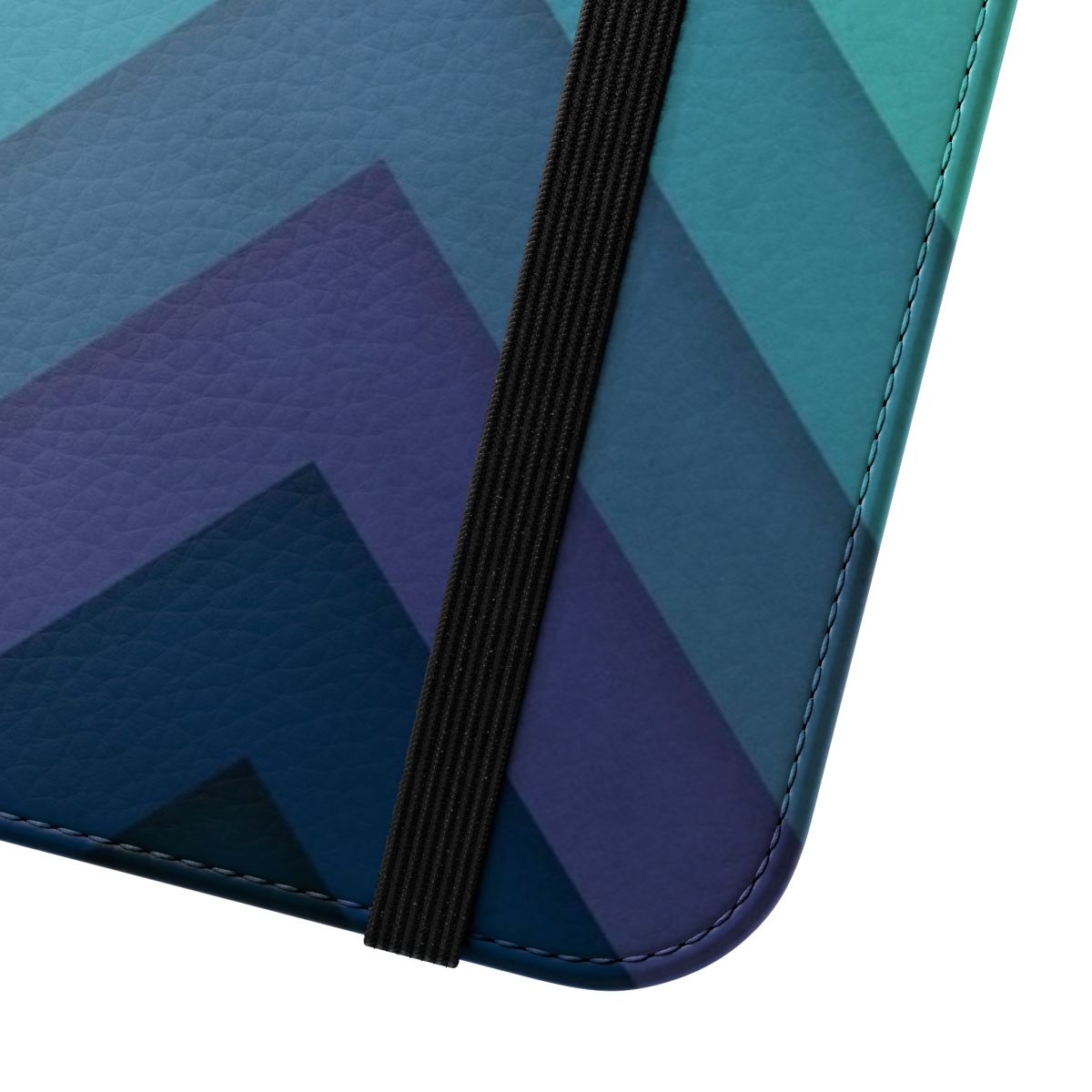 Retro Chevron Pattern Flip Cover Phone Case - Close Up