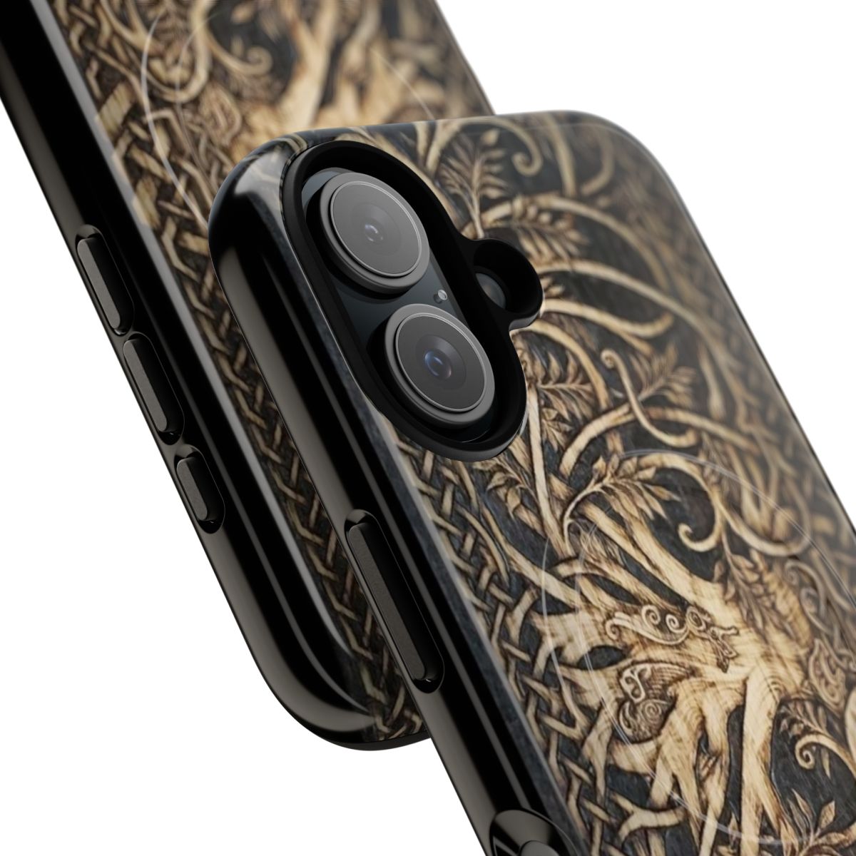 Yggdrasil phone case featuring the Norse tree of life design - Detail