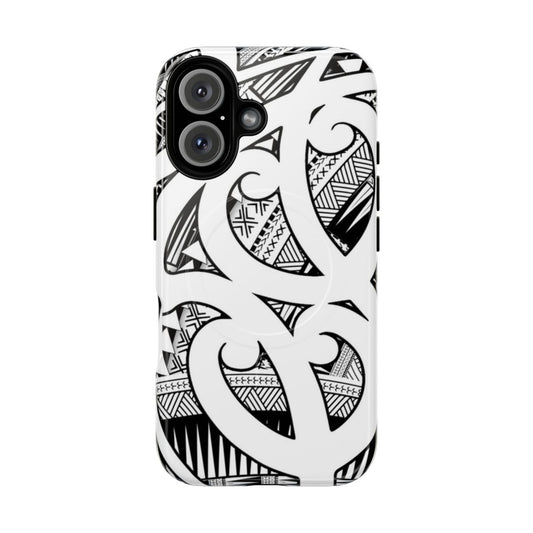 Maori-inspired phone case with magnetic closure and protective design