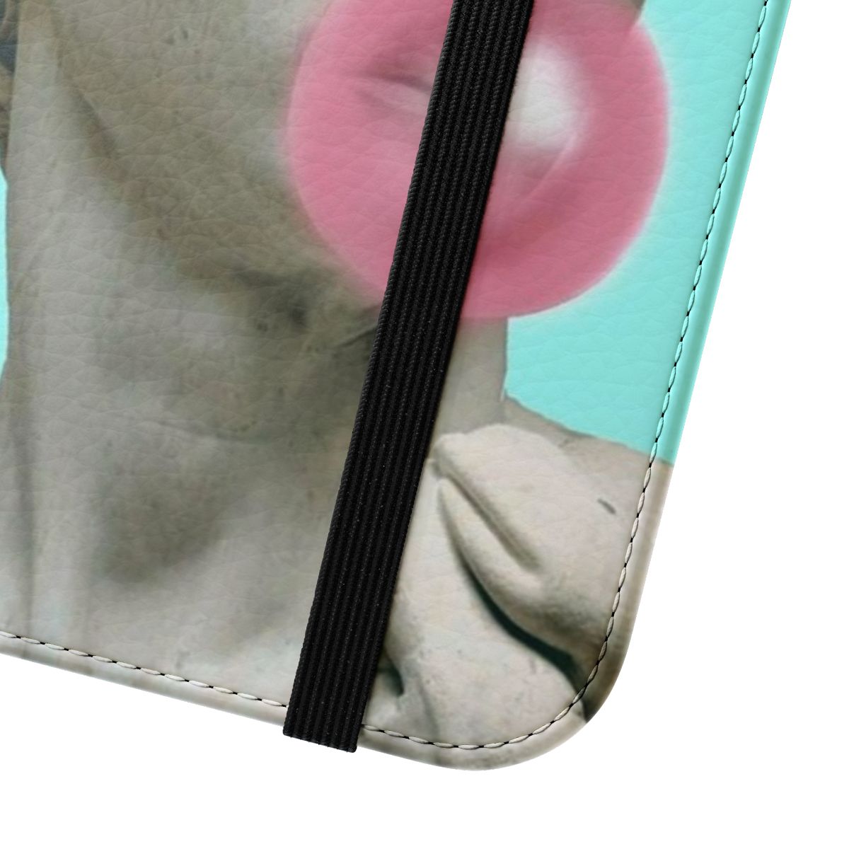 Flip cover phone case with a modern art-inspired design - Close Up