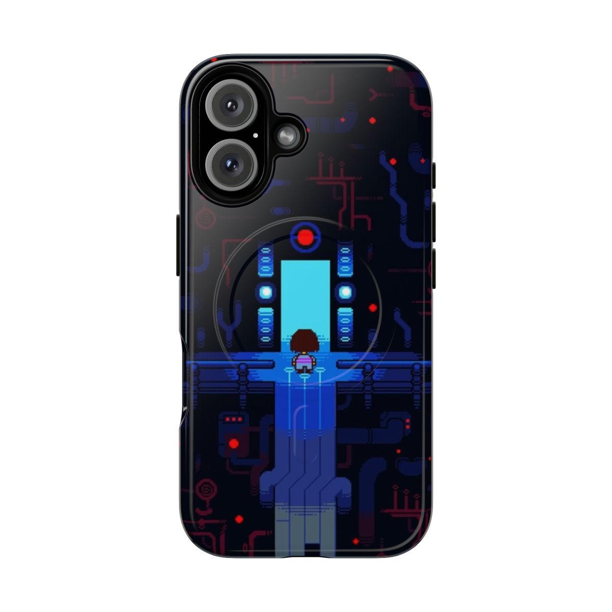 Undertale-inspired magnetic tough phone case with small door design