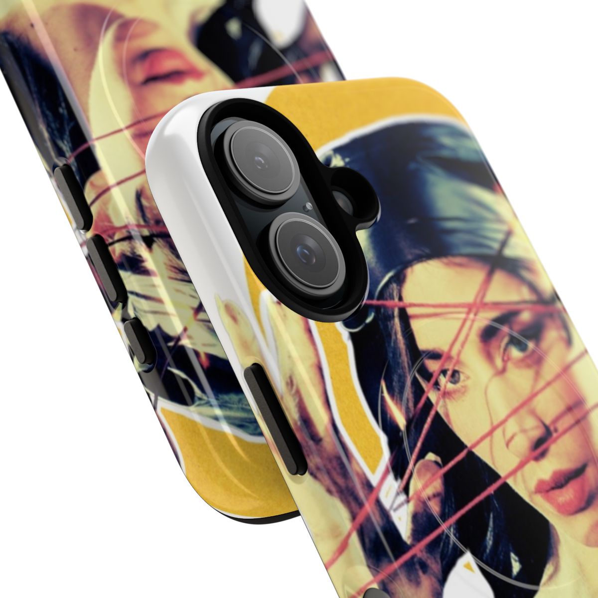 Colorful and customizable phone case design inspired by music artist Caroline Polachek - Detail