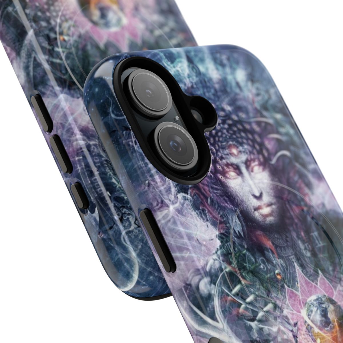 Visionary ocean atlas phone case featuring cosmic, mythical, and Greek mythology inspired artwork - Detail