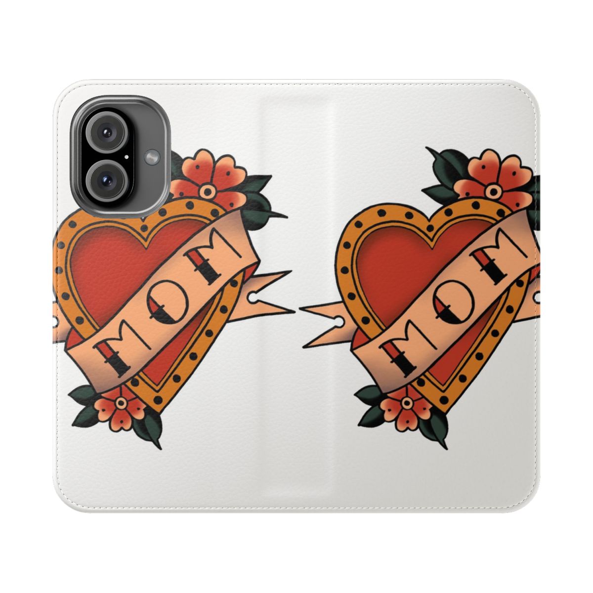 Customizable phone case with a heart and love design for moms