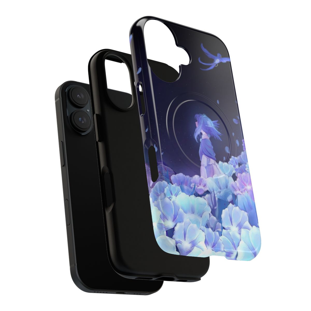 Stylish phone case featuring a floral design inspired by the game FFXIV - Layers