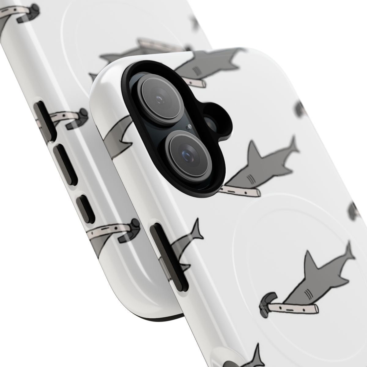 Hammerhead shark-themed magnetic tough phone case - Detail