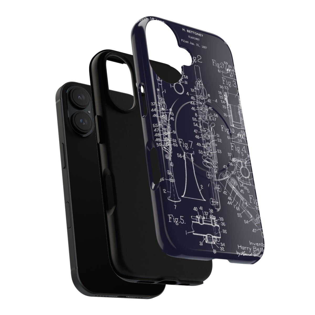 Clarinet Inspired Magnetic Tough Phone Cases for Music Lovers - Layers