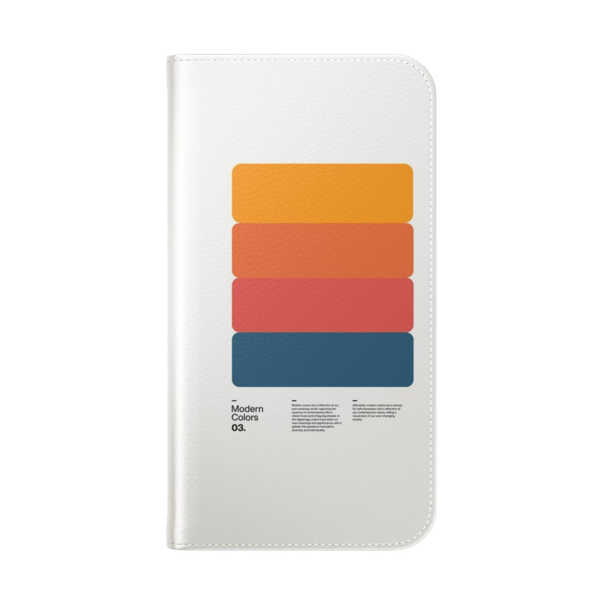 Modern minimalist flat color flip phone case - Folded Back