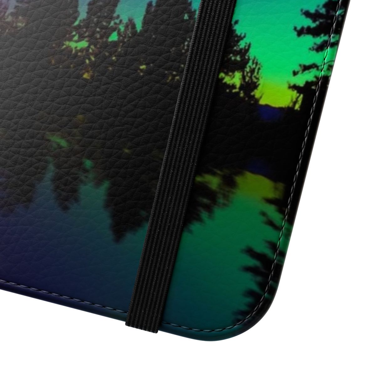 Northern Lights Phone Case with Vibrant Aurora Borealis Design - Close Up