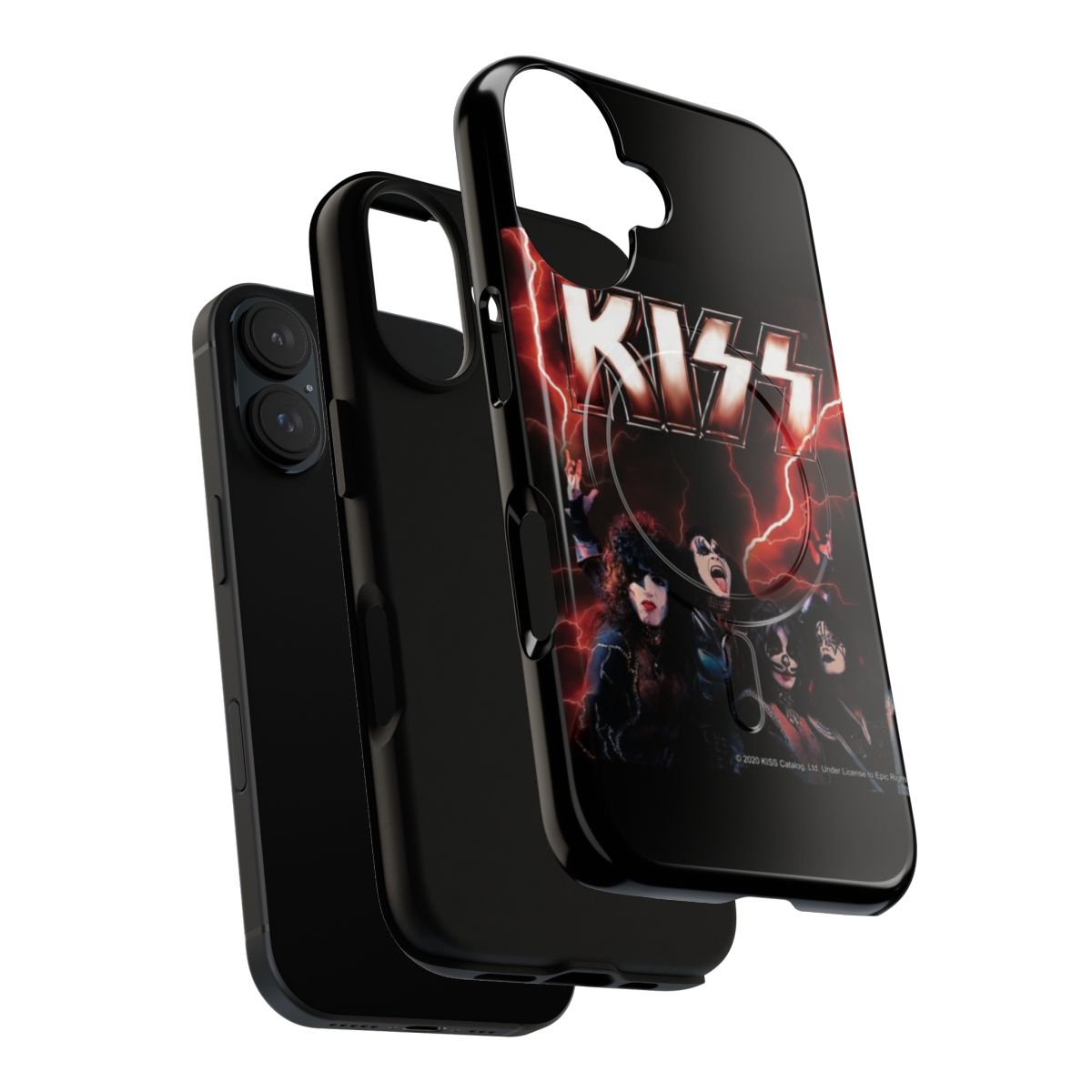 Magnetic tough phone case featuring the KISS rock band logo and members - Layers