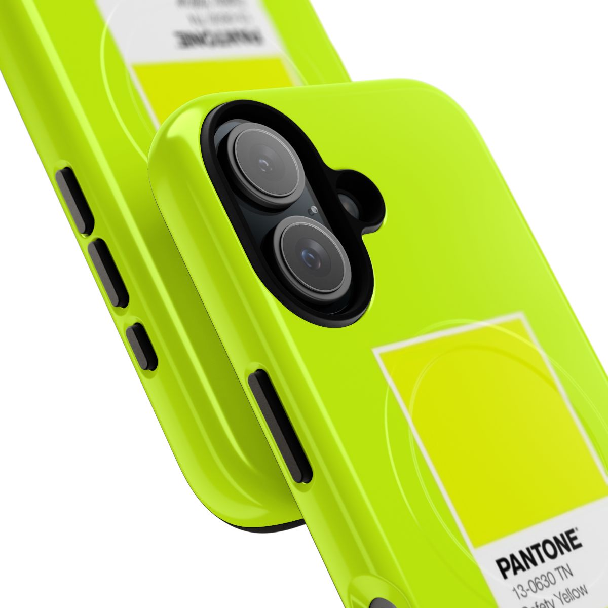 Neon yellow Pantone inspired phone case - Detail