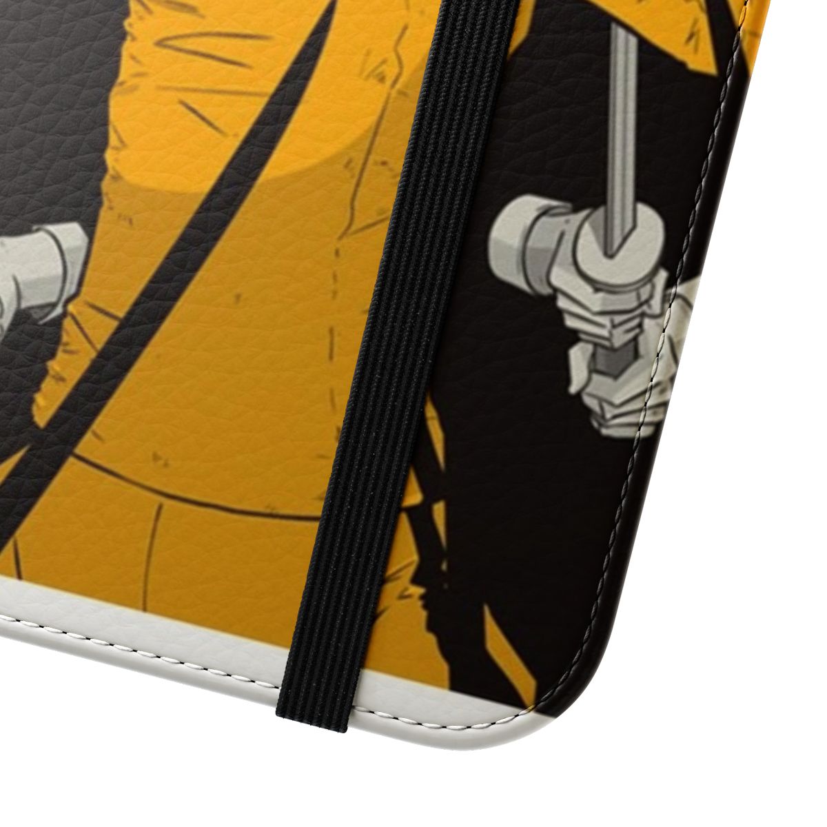 Flip phone case with vibrant Kill Bill inspired artwork - Close Up