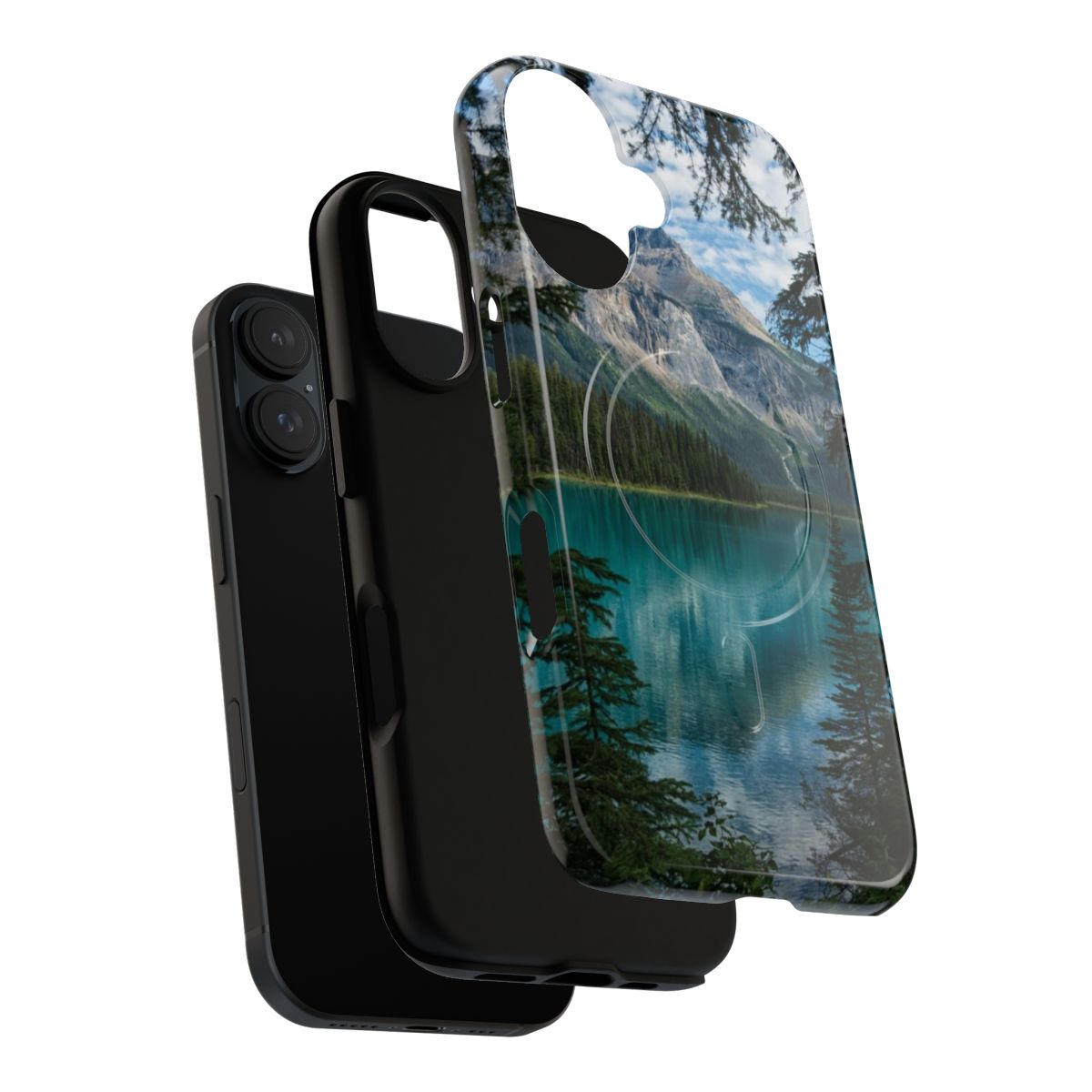 Magnetic phone case featuring a scenic view of Emerald Lake in the Canadian Rockies, Yoho National Park - Layers