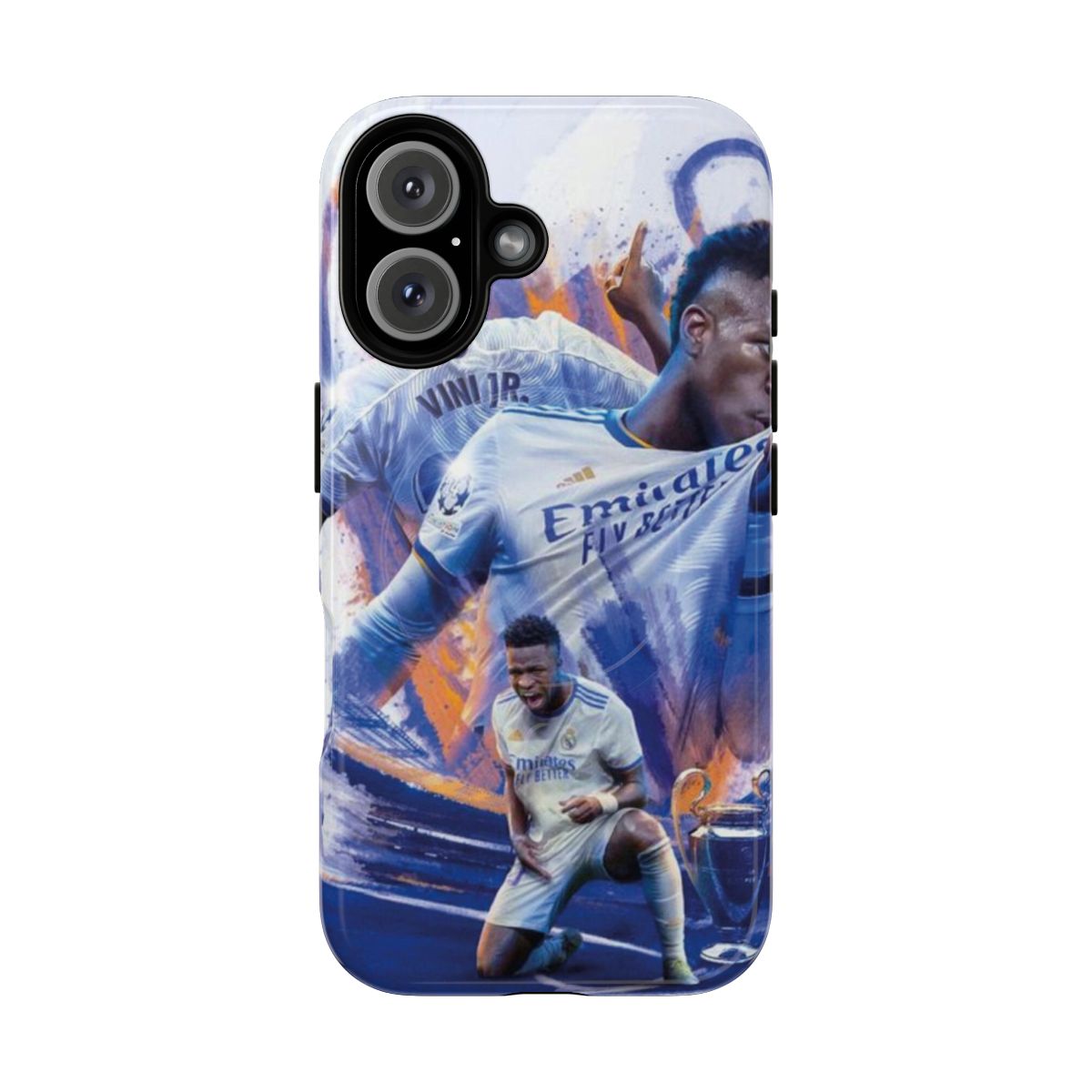 Vinicius Junior-inspired magnetic phone case with a tough design for Real Madrid supporters