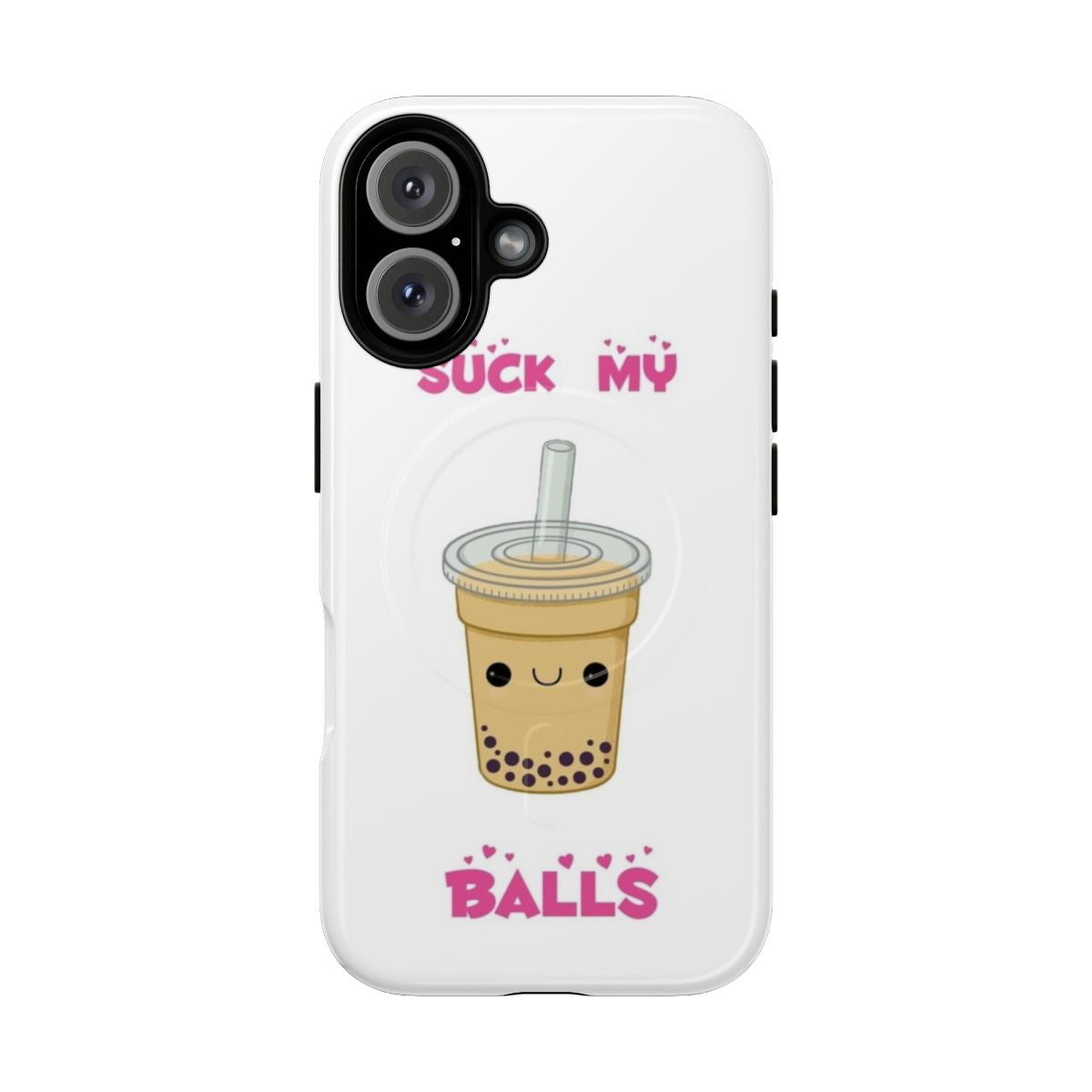 Vibrant bubble tea-themed phone case with adorable and quirky design