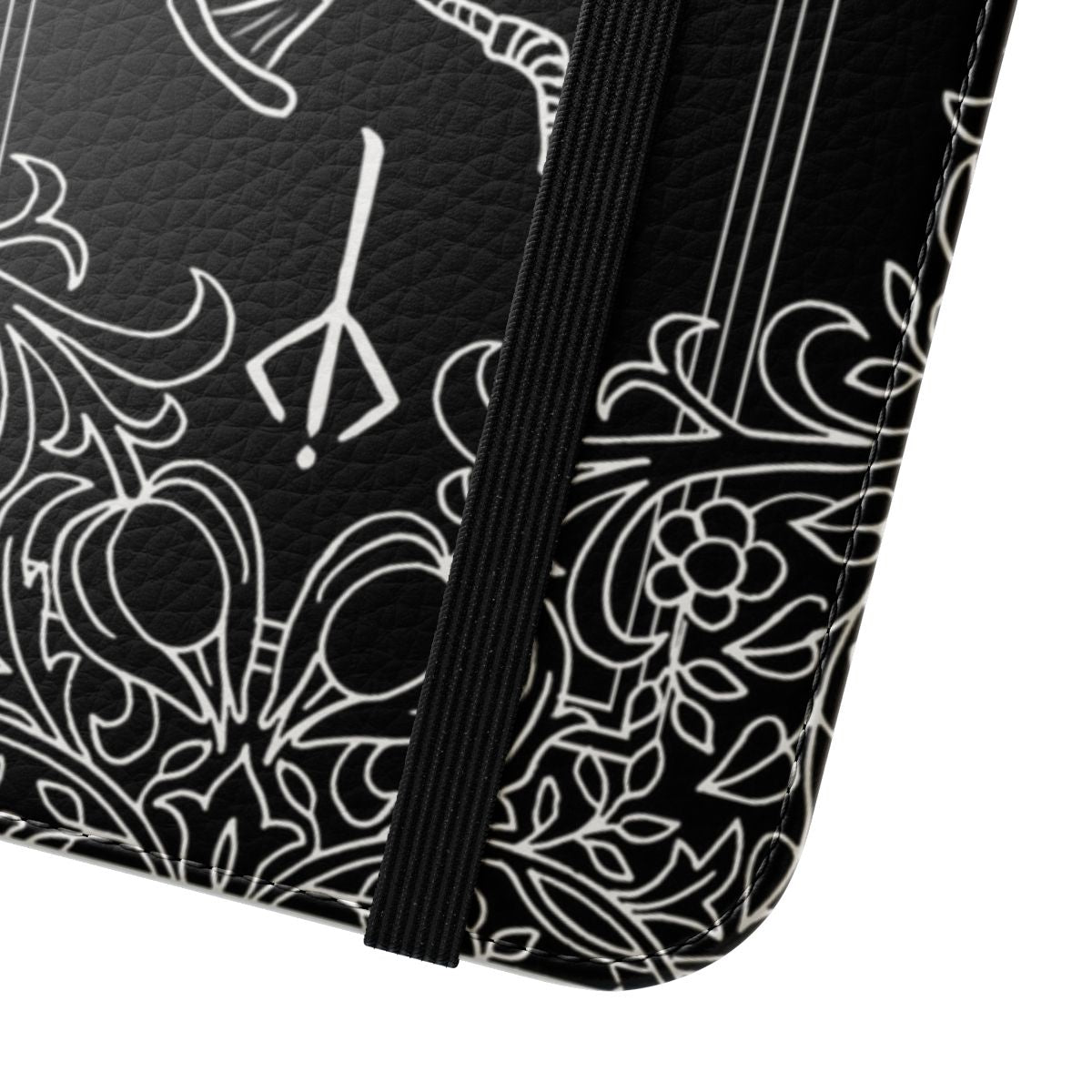 Bloodborne-Inspired Flip Phone Case with Trickweapon and Tarot Imagery - Close Up