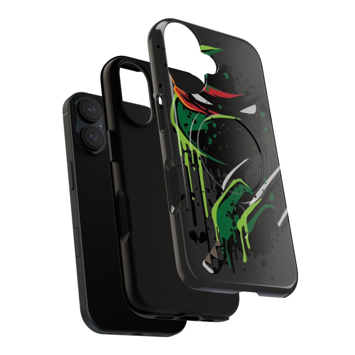 Magnetic tough phone case with Raphael, the ninja turtle - Layers