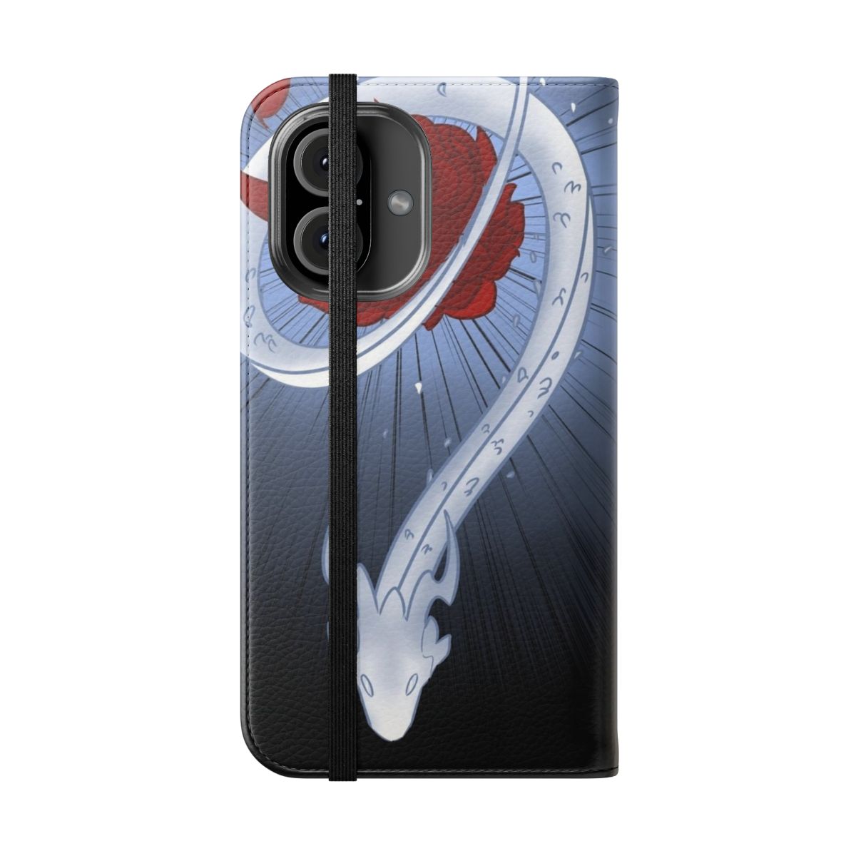 Lindworm fantasy art illustration on a flip cover phone case - Folded Front