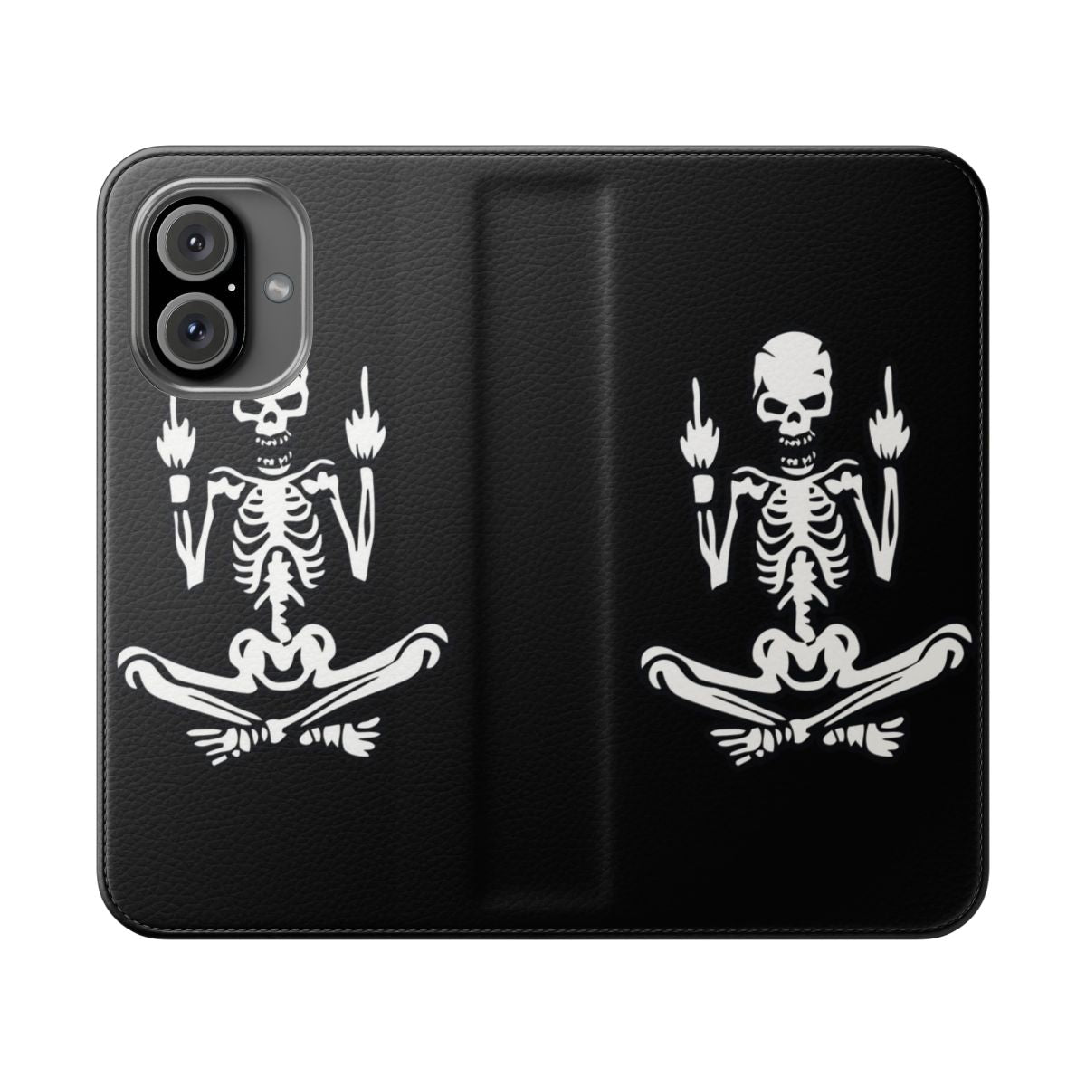 Heavy metal skull flip phone case