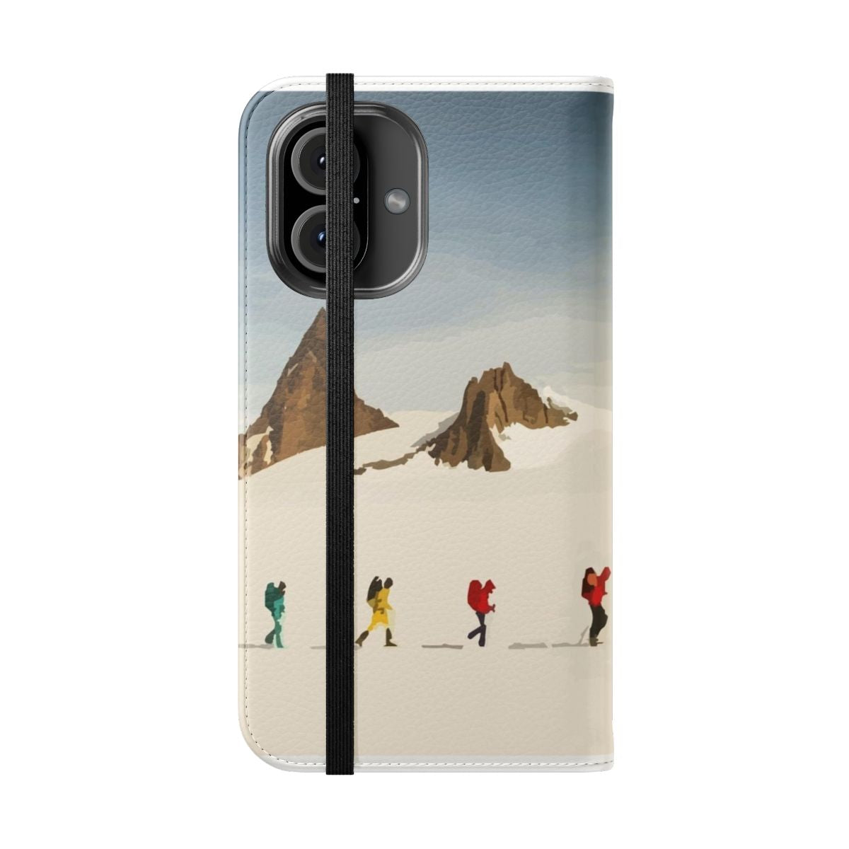 Vector Expedition Phone Case with North Face design for outdoor activities like climbing, mountaineering, and exploring nature. - Folded Front