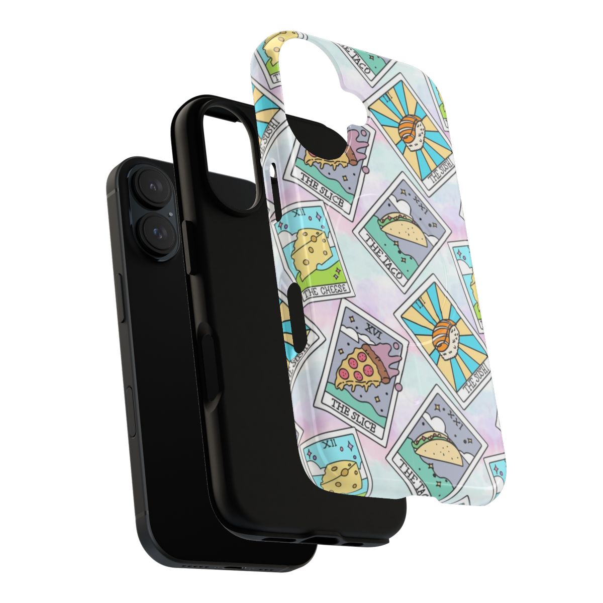 Food Tarot Magnetic Tough Phone Case with Mystic Tarot Card Imagery - Layers